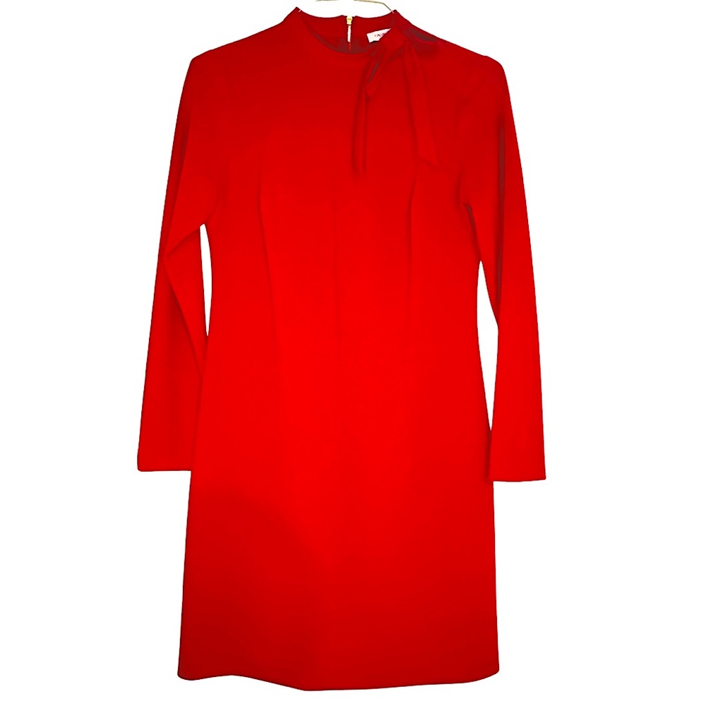 Calvin Klein red long sleeve dress